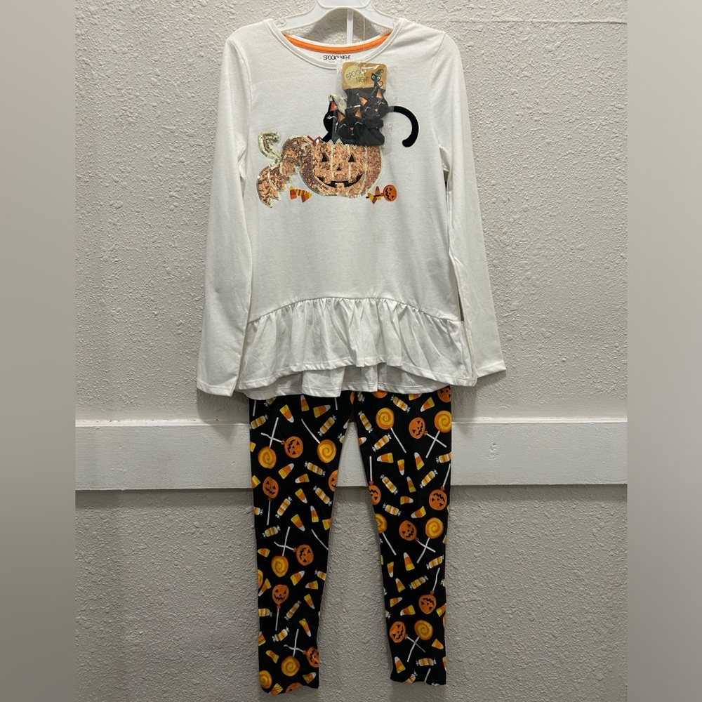 Spooky Night Girls Halloween Outfit NWT Large 10/12 (Read Description)